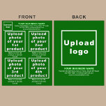 Business Products or Services on Green Flyer<br><div class="desc">Flyer that you can customise to put your business brand, products or services and other information of your business. You can put up to 4 products or services. Customise it and give it to your customers or clients to advertise your brand name and to promote your products or services. Customisable...</div>