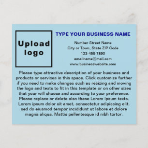 Business Products or Services on Light Blue Flyer