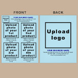 Business Products or Services on Light Blue Flyer<br><div class="desc">Flyer that you can customise to put your business brand, products or services and other information of your business. You can put up to 4 products or services. Customise it and give it to your customers or clients to advertise your brand name and to promote your products or services. Customisable...</div>