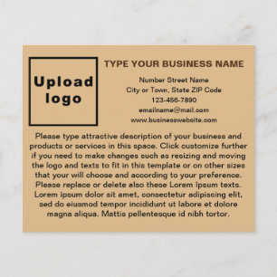 Business Products or Services on Light Brown Flyer