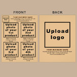 Business Products or Services on Light Brown Flyer<br><div class="desc">Flyer that you can customise to put your business brand, products or services and other information of your business. You can put up to 4 products or services. Customise it and give it to your customers or clients to advertise your brand name and to promote your products or services. Customisable...</div>