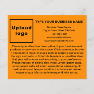 Business Products or Services on Orange Flyer