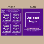 Business Products or Services on Purple Flyer<br><div class="desc">Flyer that you can customise to put your business brand, products or services and other information of your business. You can put up to 4 products or services. Customise it and give it to your customers or clients to advertise your brand name and to promote your products or services. Customisable...</div>