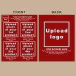 Business Products or Services on Red Flyer<br><div class="desc">Flyer that you can customise to put your business brand, products or services and other information of your business. You can put up to 4 products or services. Customise it and give it to your customers or clients to advertise your brand name and to promote your products or services. Customisable...</div>