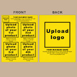 Business Products or Services on Yellow Flyer<br><div class="desc">Flyer that you can customise to put your business brand, products or services and other information of your business. You can put up to 4 products or services. Customise it and give it to your customers or clients to advertise your brand name and to promote your products or services. Customisable...</div>