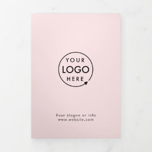 Business Professional Blush Pink Trifold Brochure