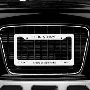 Business Professional Company Custom Logo & Text Licence Plate Frame