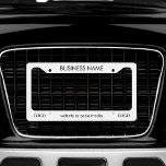 Business Professional Company Custom Logo & Text Licence Plate Frame<br><div class="desc">Show off your company branding on the go with this custom license plate frame. Add your rectangle logo and personalized text in a modern black and white design. Perfect for professional businesses,  corporate fleets,  or branded promotional use. Clean and minimalist for a polished look.</div>