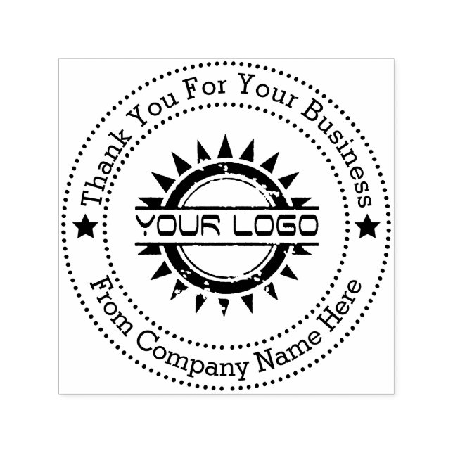 Business Professional Logo Thank you Self-inking Stamp (Design)