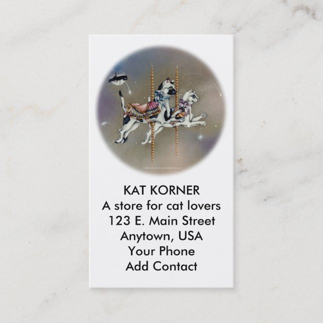 Business - Profile Card, Carousel Cats Card (Front)