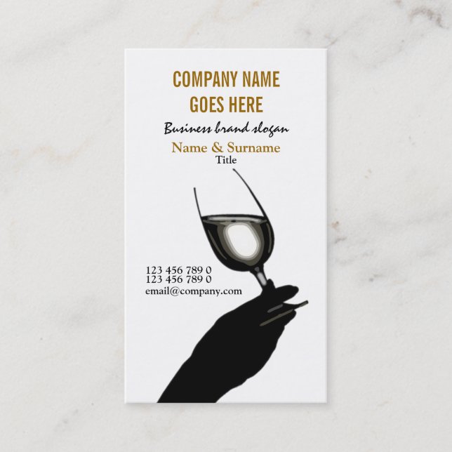 Business profile winemaker sommelier wine card (Front)