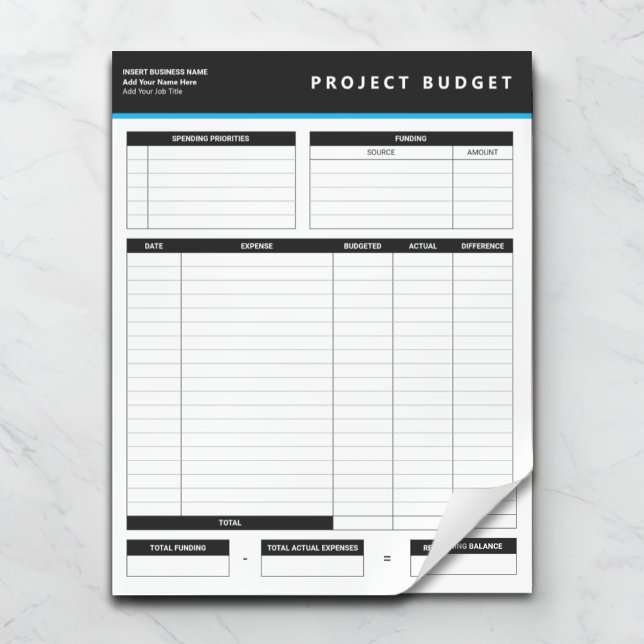 Business Project Budget Template Sheets Notepad (Creator Uploaded)