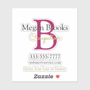 Business Promo, Name, Monogram & Title on Black