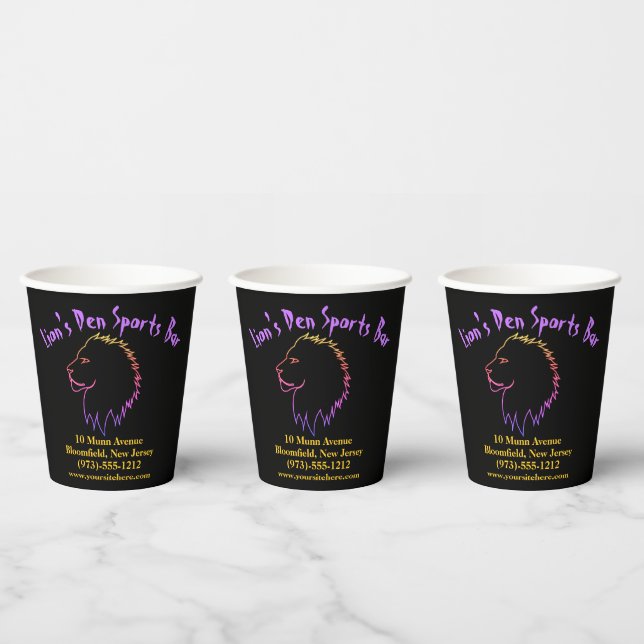 Business Promotion One Colour Paper Cups (Multi)