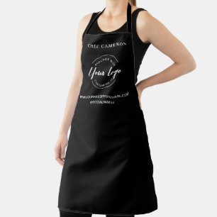 Business Promotion Personalised Custom White Logo  Apron