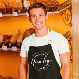 Business Promotion Personalised White Custom Logo  Apron