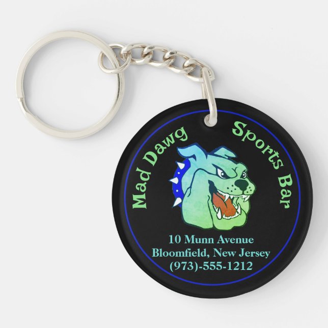 Business Promotion Round Key Ring (Front)