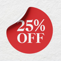 Business Promotional Any Percentage Discount Red