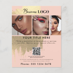 Business Promotional Beauty Hair Nail Makeup Salon Flyer