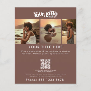 Business Promotional Beauty Hair Nail Terracotta Flyer