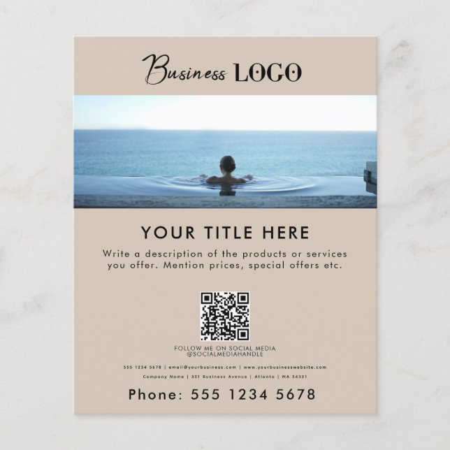 Business Promotional Beauty Hair Spa Makeup Salon Flyer (Front)