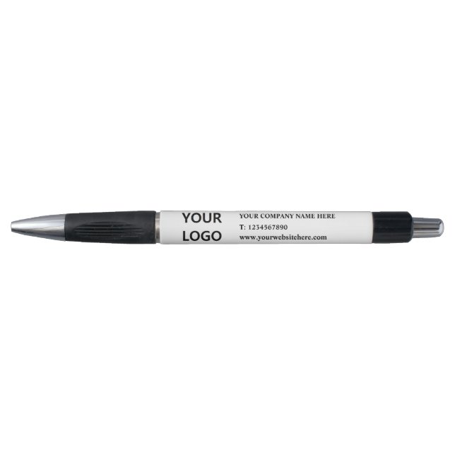 Business Promotional Pen with Custom Logo and Text (Front)