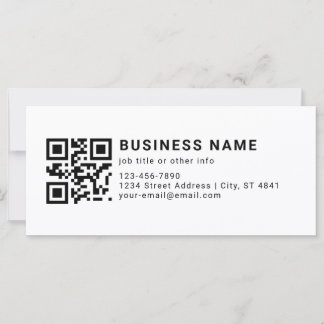 Business Promotional QR Code Card