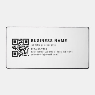 Business Promotional QR Code Desk Mat