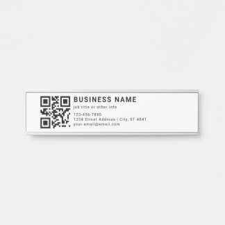 Business Promotional QR Code Door Sign