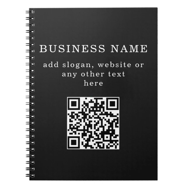 Business Promotional QR code  Notebook (Front)