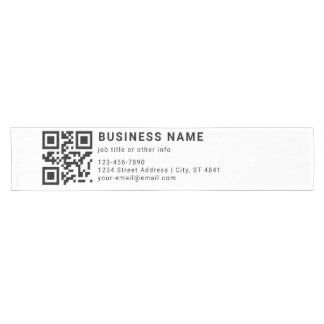 Business Promotional QR Code Short Table Runner