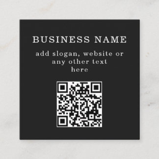 Business Promotional QR code Square Business Card