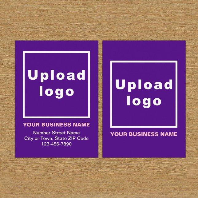 Business Purple Enclosure Card (Build brand name awareness. Your business brand on purple enclosure card.)