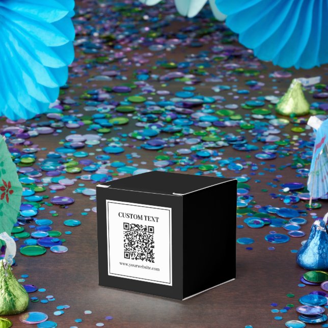 Business QR code | Black & White Favour Box (Party)