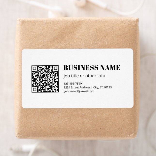 Business QR code & Editable Retro-Modern Text (Insitu)