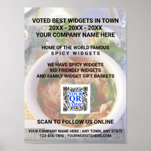 Business QR Code Light Photo Cool Trade Show Promo Poster