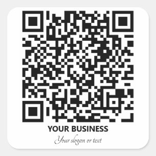 Business QR Code Promotional Marketing Square Sticker