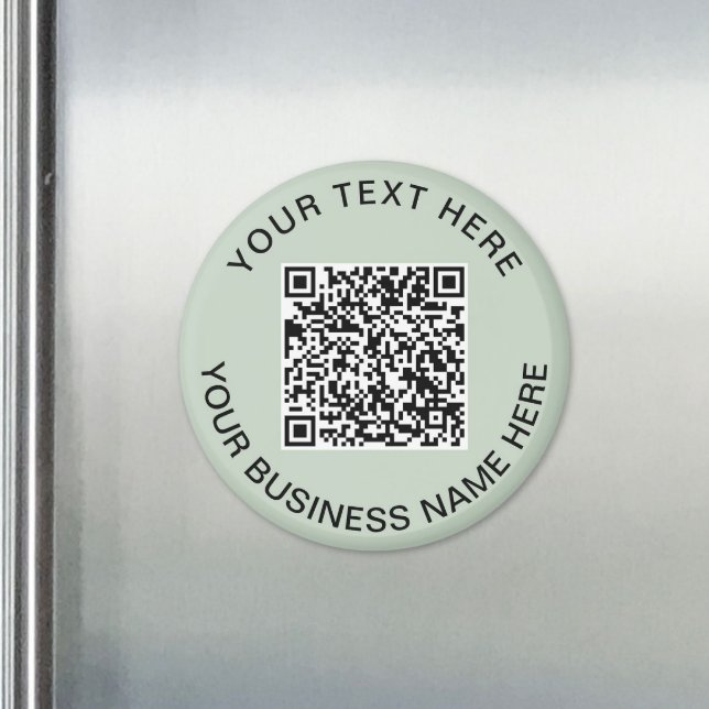  Business QR Code Sage Green Promotional Magnet (Business QR Code Sage Green Promotional Magnet)