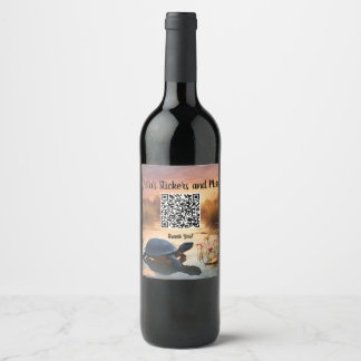 Business QR Code Wine Label