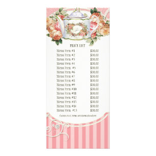 Business Rate Card - Baroque English Rose Floral