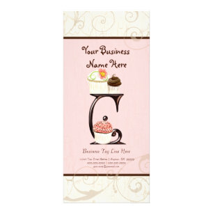 Business Rate Card - Letter C Monogram Dessert Bak