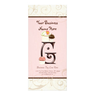 Business Rate Card - Letter G Monogram Dessert Bak