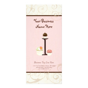 Business Rate Card - Letter I Monogram Dessert Bak