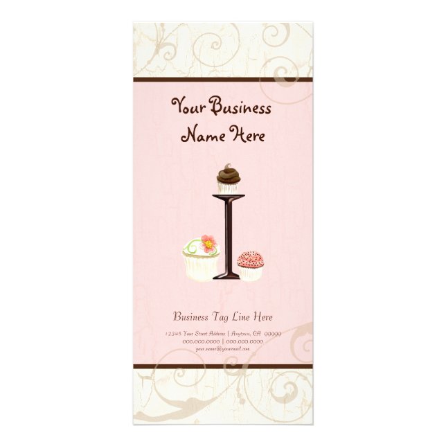 Business Rate Card - Letter I Monogram Dessert Bak (Front)