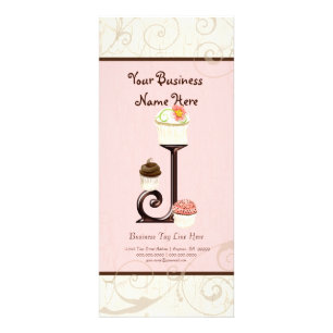 Business Rate Card - Letter J Monogram Dessert Bak