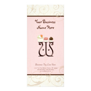 Business Rate Card - Letter W Monogram Dessert Bak