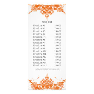 Business Rate Card - Toile Damask Swirl Floral