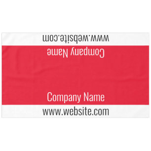 Business Red Black and White Text Template Tablecloth
