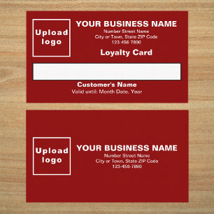 Business Red Flat Loyalty Card