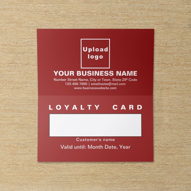 Business Red Folded Loyalty Card (Business red folded loyalty card.)